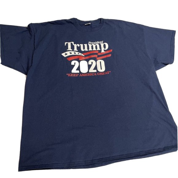 President Trump 2020 KEEP AMERICA GREAT Navy Blue Cotton Porch And Company 4XL - Picture 1 of 6